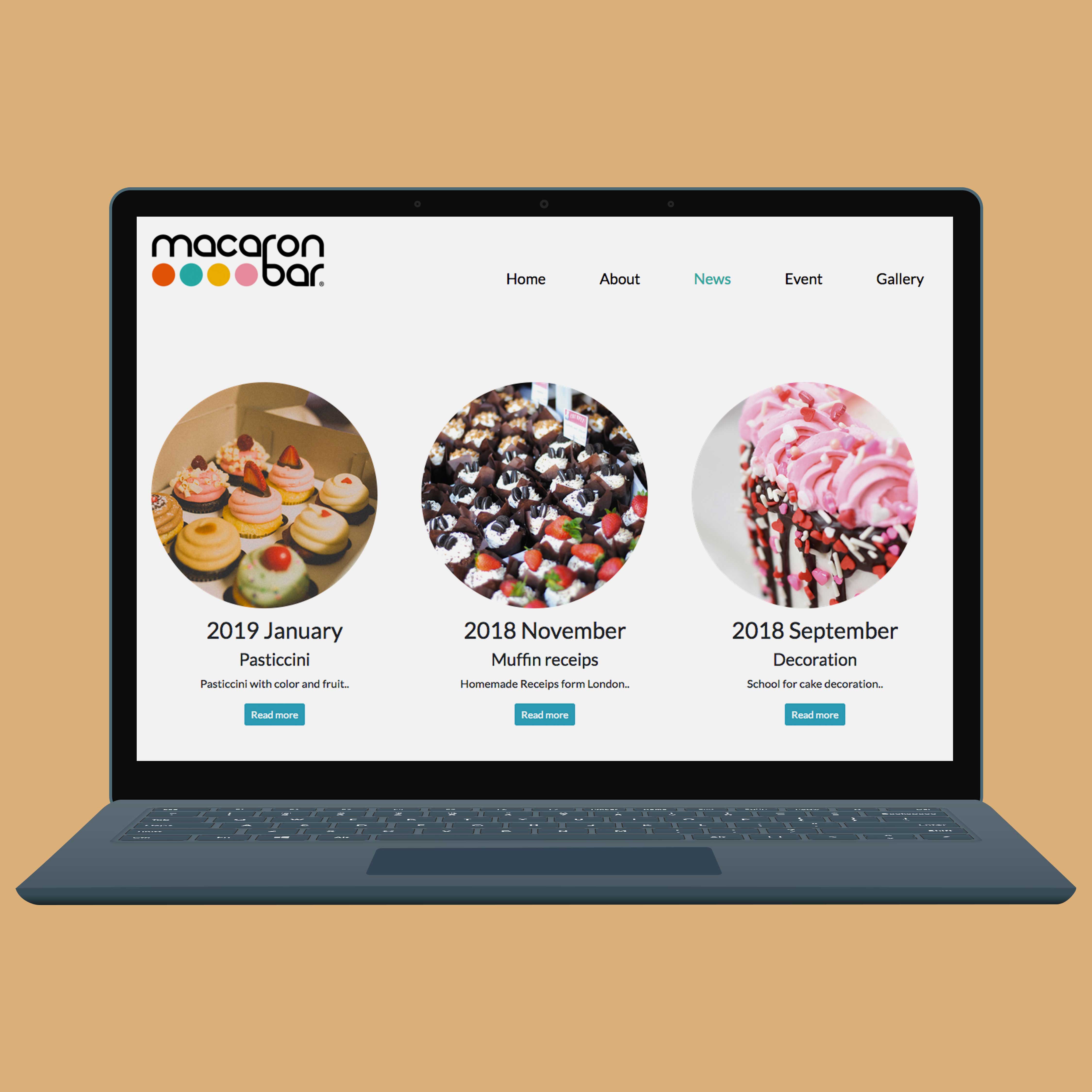 Macaron Bar restyling website