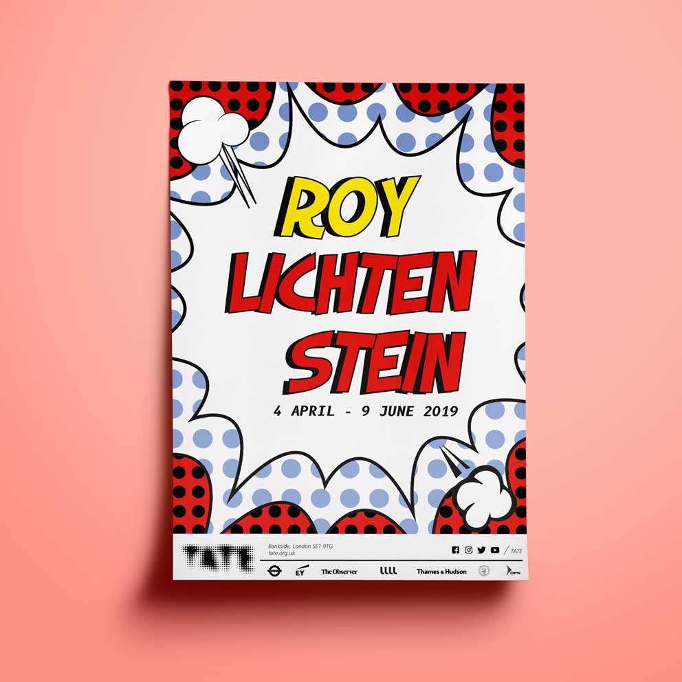 Fourth slide Poster Roy Lichtenstein